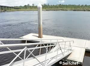 floating dock at satilla river waterfront park boat ramp